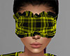 Yellow Sleep Mask Plaid