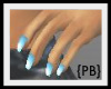 {PB}Ocean blue nails