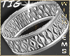 Wedding Ring Etched Silv