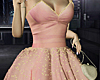 Pink Organza Gold Gown