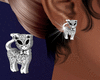 Silver Cat Earrings