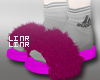 Ⓛ Pink Fuzzy Slippers