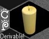 [CP] Lit Beeswax Candle