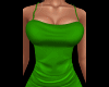 ♛ Green Satin Dress