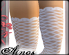 {A}White Net stockings