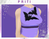 Lilac Bat Crop Tee