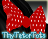 Red Polka Dot Side Bow