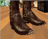 Brown Cowboy Boots w/Gld
