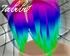 rainbow animated hair