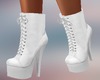 WHITE LEATHER BOOT