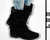 ! Frilly Boots Black