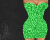 Green leopard Dress