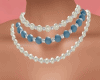 ♦ blue n white pearls