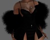 Lady in black fur wrap