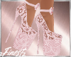 Pink Lace Heels