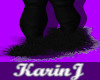 K| Black Furry Boots