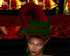 Red W Green Trim Elf Hat
