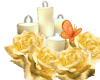 yellow roses w/ candles