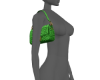 Green Leather Baguette