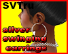 Silver swinging earrings