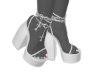 Cross White Heels