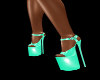 PVC Mint Green Heels