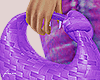 f. purple woven purse