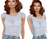 TF*Sheer Lace Blue Top