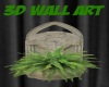 3D wall art with fern