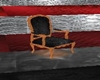 Black leather oak chair