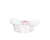 PinkBowWhiteCorsetTop