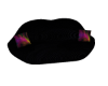 Lips Sofa Black Pink