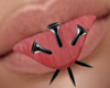 Blk/Silv Tongue Nails