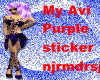 My avi purple sticker