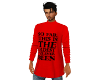 Red long sleeve T print