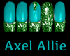 AA Blue Green Bling Nail