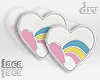 Heart White Earrings