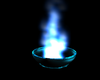 Blue pot with blue fire