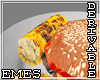 Burger Fries Corn Plate