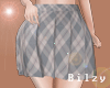 by. Gray Plaid Skirt