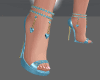 Crystal heart light blue