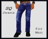 SQ Logo Mens Blue Jeans