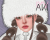 Aki Fur Hat White