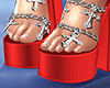 Y2K Red Cross Heels