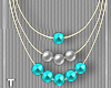 Teal Grey Necklace