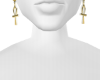Gold Ankh Earring F