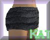 (K) Black Fur Skirt