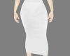 White fitted long skirt