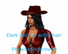 Darkred hat w/Blck hair