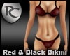 Red & Black Bikini